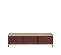 Mesa Auxiliar Enfold 186x45 Roble/Rojo Profundo