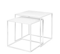 Mesa auxiliar FERA, juego de 2 piezas, blanco, Blomus