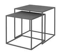 Mesa auxiliar FERA, juego de 2 piezas, gris, Blomus