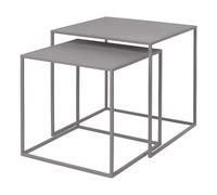 Mesa auxiliar FERA, juego de 2 piezas, gris claro, Blomus