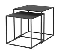 Mesa auxiliar FERA, juego de 2 piezas, negro, Blomus