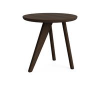 NORR11 Mesa auxiliar Fin Ø40 cm Dark smoked oak