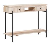 vidaXL Mesa auxiliar hecha a mano, color blanco, 100 x 30 x 76 cm