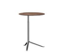 Mesa Auxiliar Little Friend KS11 de Altura Ajustable en Nuez y Aluminio Pulido