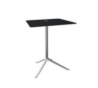 Mesa Auxiliar Little Friend KS14, Negro y Aluminio Pulido