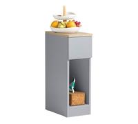 Mesa auxiliar mesita de noche con 1 cajón mesa para salón comedor 20 x 35 x 60 cm gris fbt111-hg sobuy