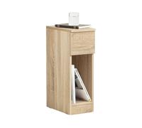 Mesa auxiliar mesita de noche con 1 cajón mesa para salón comedor 20 x 35 x 60 cm madera fbt111-n sobuy