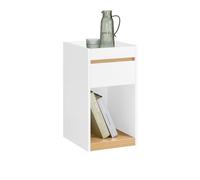 SoBuy FBT137-W mesita de noche caja cama de primavera sofá mesa cómoda de noche mesa auxiliar mesa estrecha para teléfono mesita de noche BLANCO