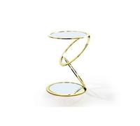 Mesa auxiliar metal color dorado serie aros 45cm