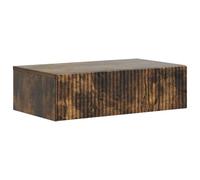 Mesa auxiliar montada en la pared, 59 x 34,5 x 17 cm, material de madera | Mesa de pared rectangular con forma de estante para decoración y artículos esenciales, mesita de noche, entrada, paño húmedo