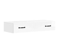 Mesa auxiliar montada en la pared, 87,5 x 34,5 x 17 cm, de madera | Cajón con tirador de barra, diseño rectangular, montaje en pared, acabado moderno, fácil de limpiar
