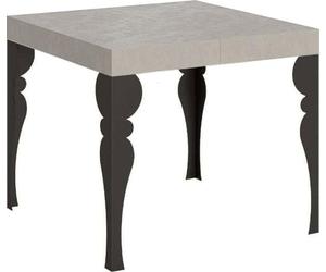Mesa auxiliar Paxon de cachemira, con patas de color antracita, de 90/246 x 90 cm