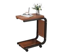 Mesa Auxiliar Pequeña En Forma De C Con Ruedas, Mesa Móvil Para Té Con Bolsillos Laterales, Organizador De Escritorio Extensible, Para Sala De Estar U Oficina En Casa