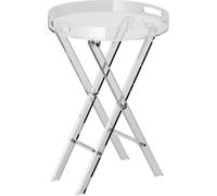 Mesa auxiliar plegable de acrílico, mesa de apoyo con patas en forma de X plegables, mesa lateral de acrílico transparente para colocar café, bebidas, comida y aperitivos, ideal para salones, dormitor