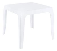 Mesa auxiliar queen plástico blanco brillante 51x51x43 cm