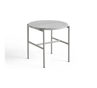 HAY Mesa auxiliar Rebar Ø45 cm Grey marble-fossil