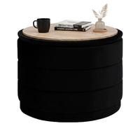 Mesa auxiliar redonda con tapa abatible, ideal para el salón y el dormitorio