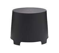 Mesa Auxiliar Redonda de Plástico Antracita - 46 x 40 cm - Cónica Apilable para Jardín, Balcón, Terraza y Camping