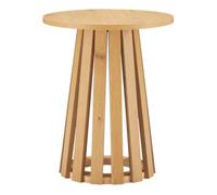 Mesa auxiliar redonda estilo escandinavo de madera liv