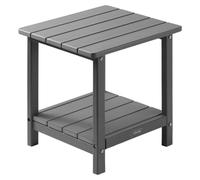 Mesa auxiliar VEVOR, de plástico, 45x38x44 cm, mesa de jardín de HDPE, mesa para balcón con 2 estantes, mesita de noche, mesa de centro, mesa decorativa, ideal para terraza, piscina, playa, porche, ja