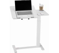 Mesa auxiliar VEVOR, mesa de noche portátil con superficie plegable y 4 ruedas ocultas, ajustable en altura e inclinación, ideal para la oficina