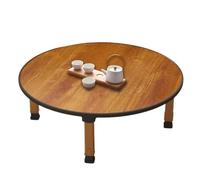 Mesa baja plegable redonda - Escritorio pequeño portátil estilo coreano ideal para sala de estar 61 cm diseño compacto versátil y ahorro de espacio