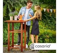 CASARIA® Mesa de Bar Madera Acacia Maciza 75x75x110cm para Exterior Jardín Eventos Bistro