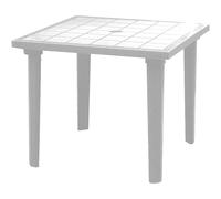 Mesa Bica Plaza Polipropileno Resina Fin 80x80cm Resistente para Al Aire Libre