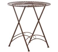 Mesa bistró CLP Tegal, fabricada en hierro | Color: marrón envejecido