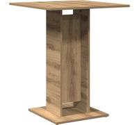 Mesa bistró de vidaXL, estilo artesanal, roble, 60x60x75 cm, material de madera