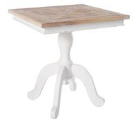 Mesa bistró grasby madera natural/blanco 70x70x75 cm
