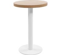 Mesa bistró Living Store, color marrón claro, 50 cm, fabricada en MDF
