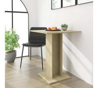 Mesa bistró Living Store, Sonoma roble, 60x60x75 cm, fabricada en material de madera