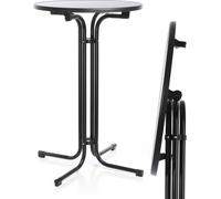 Mesa bistró plegable Toboli, color , diámetro 80 cm, mesa auxiliar redonda para interior/exterior, con posibilidad de plegado, altura 110 cm