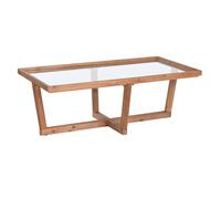 Mesa Centro Abeto Cristal 120X60X43 Natural Marron - Fijalo - El mejor complemento para tu hogar.