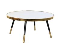 Mesa Centro Acero Espejo 82,5X82,5X40 Dorado - Fijalo - El mejor complemento para tu hogar.