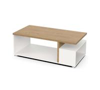 Mesa centro fija acces color roble hamilton y blanco mate 92x50 cm