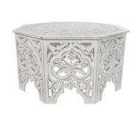 Mesa Centro Mdf 84X84X46 Envejecido Blanco - Fijalo - El mejor complemento para tu hogar.