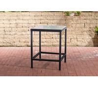 Mesa CLP de ratán sintético Alia de 5 mm con tablero de vidrio de seguridad | Color: