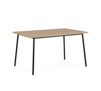 Mesa comedor 135x90x77 madera natural metal negro, de madera, metal hierro/madera, color natural, negro natural/negro, 135x90x77 cm Fijalo
