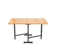 Mesa comedor extensible 120 cm x 80 cm - estilo moderno minimalista, estructura de aleación de alta resistencia - roble