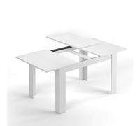 MESA COMEDOR EXTENSIBLE 90X140-190 CM BLANCO BRILLO