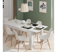MESA COMEDOR EXTENSIBLE 90X140x190 CM BLANCO ARTIK