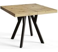 Mesa Comedor Extensible Cuadrada Rico, Mesa Comedor, Mesa Cuadrada, Tablero Laminado de 36 mm, Madera de Haya 120-220 cm, Artisan