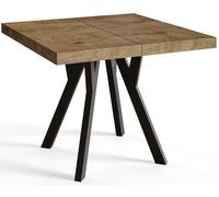 Mesa Comedor Extensible Cuadrada Rico, Mesa Comedor, Mesa Cuadrada, Tablero Laminado de 36 mm, Madera de Haya 90-190 cm, Lefkas