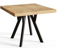 Mesa Comedor Extensible Cuadrada Rico, Mesa Comedor, Mesa Cuadrada, Tablero Laminado de 36 mm, Madera de Haya 120-220 cm, Lancelot