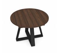 Skraut Home | Mesa Comedor Extensible | Mesa Cocina Extensible | 103x103x73 | Para 6 comensales | Mueble de salón | Mueble de Cocina | Estilo Moderno | Color Roble Oscuro