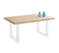 Miroytengo Mesa Comedor Lis en color Roble Nordish y Blanco Estilo Nórdico 160x100cm White/ wood - 370.3