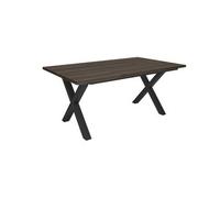 Mesa Comedor, Mesa Fija Cocina Y Salón, 167x90x74 Cm, Para 8 Comensales, Muebles Comedor, Estilo Industrial, Roble Oscuro