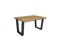 Skraut Home | Mesa Comedor | Mesa Fija Cocina y Salón | 140x90x74 cm | para 6 comensales | Muebles Comedor | Estilo Industrial | Roble